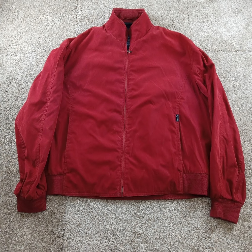 Facconable Jacket Mens Medium Red Microfiber Sued… - image 1